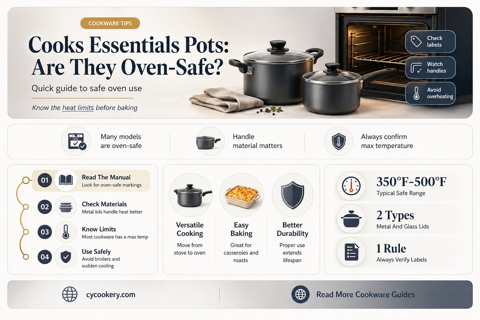 are cooks essentials pots oven safe