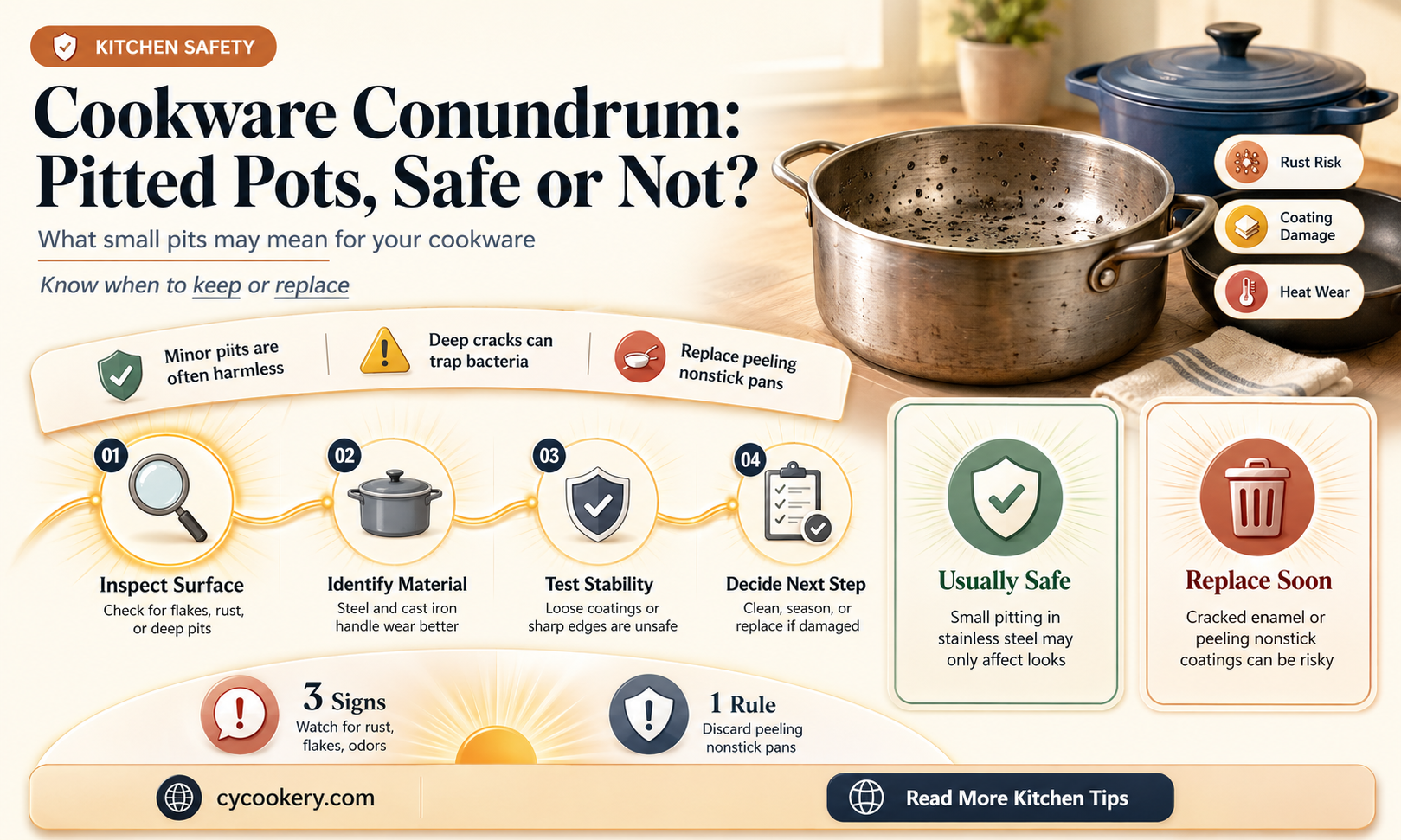 are cooking pot ok if pitted on bottom