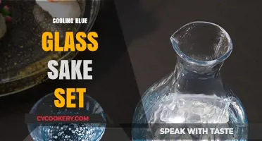 Elegant Cooling Blue Glass Sake Set: Perfect for Modern Entertaining
