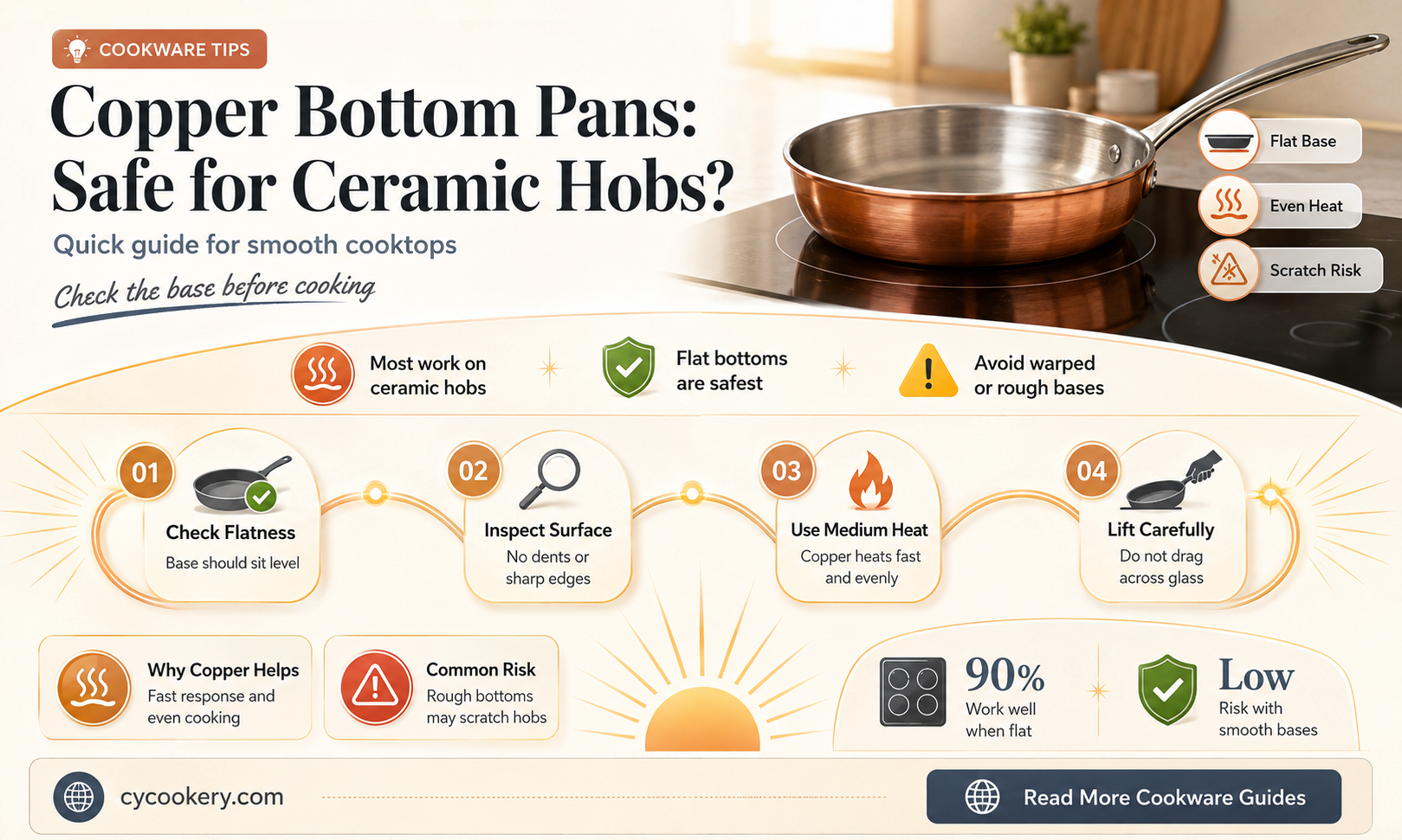 are copper bottom pans suitable for ceramic hobs