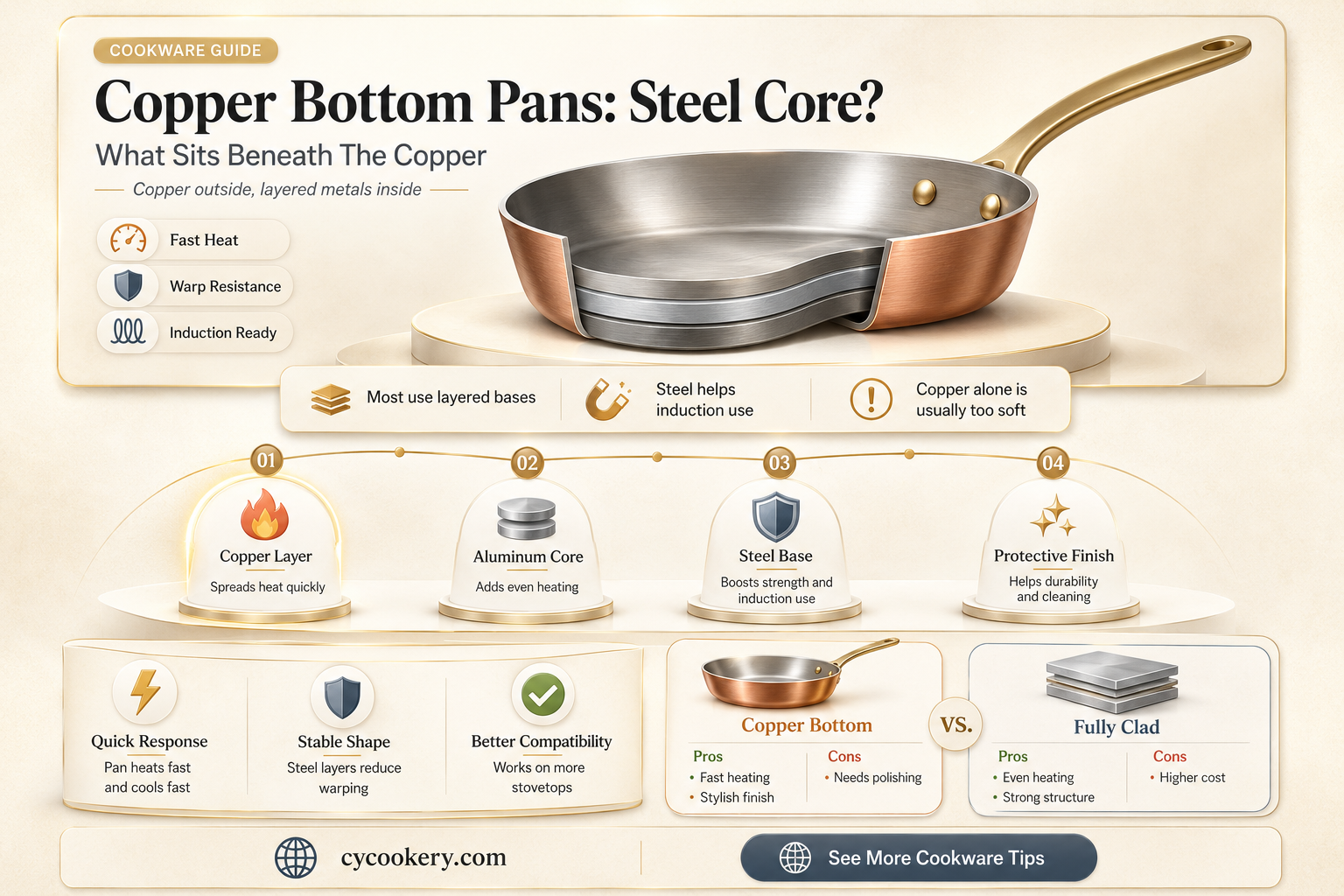 are copper bottom pans stainless steel