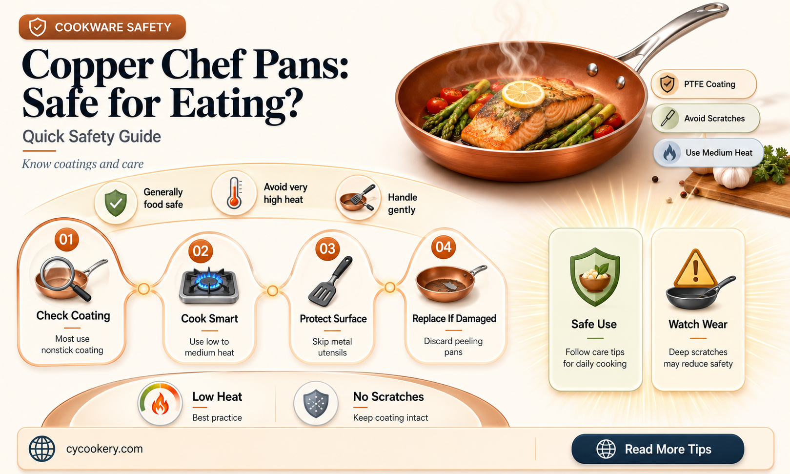 are copper chef pans safe to eat from