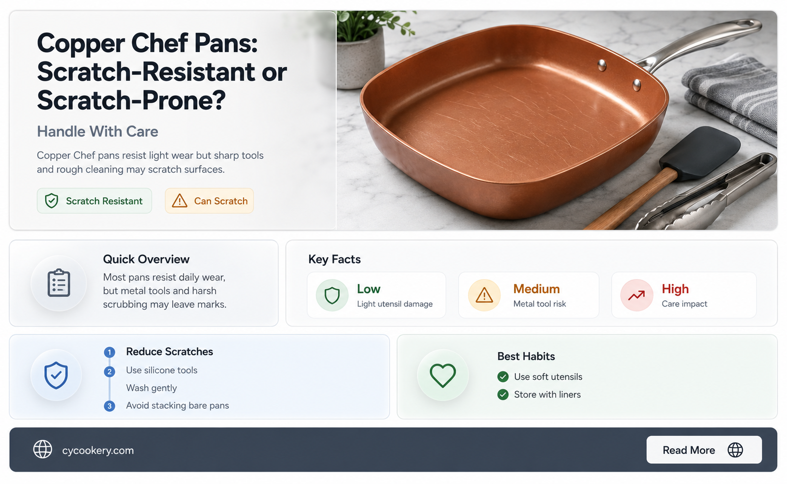are copper chef pans scratch resistant