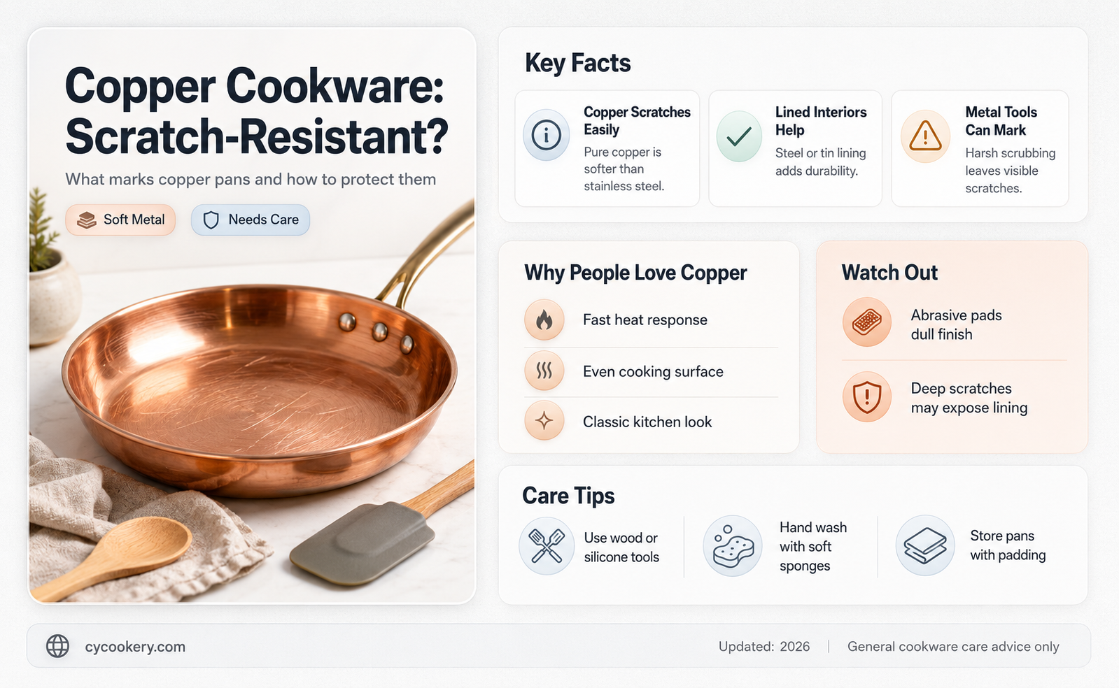 are copper pots and pans scratch resistant