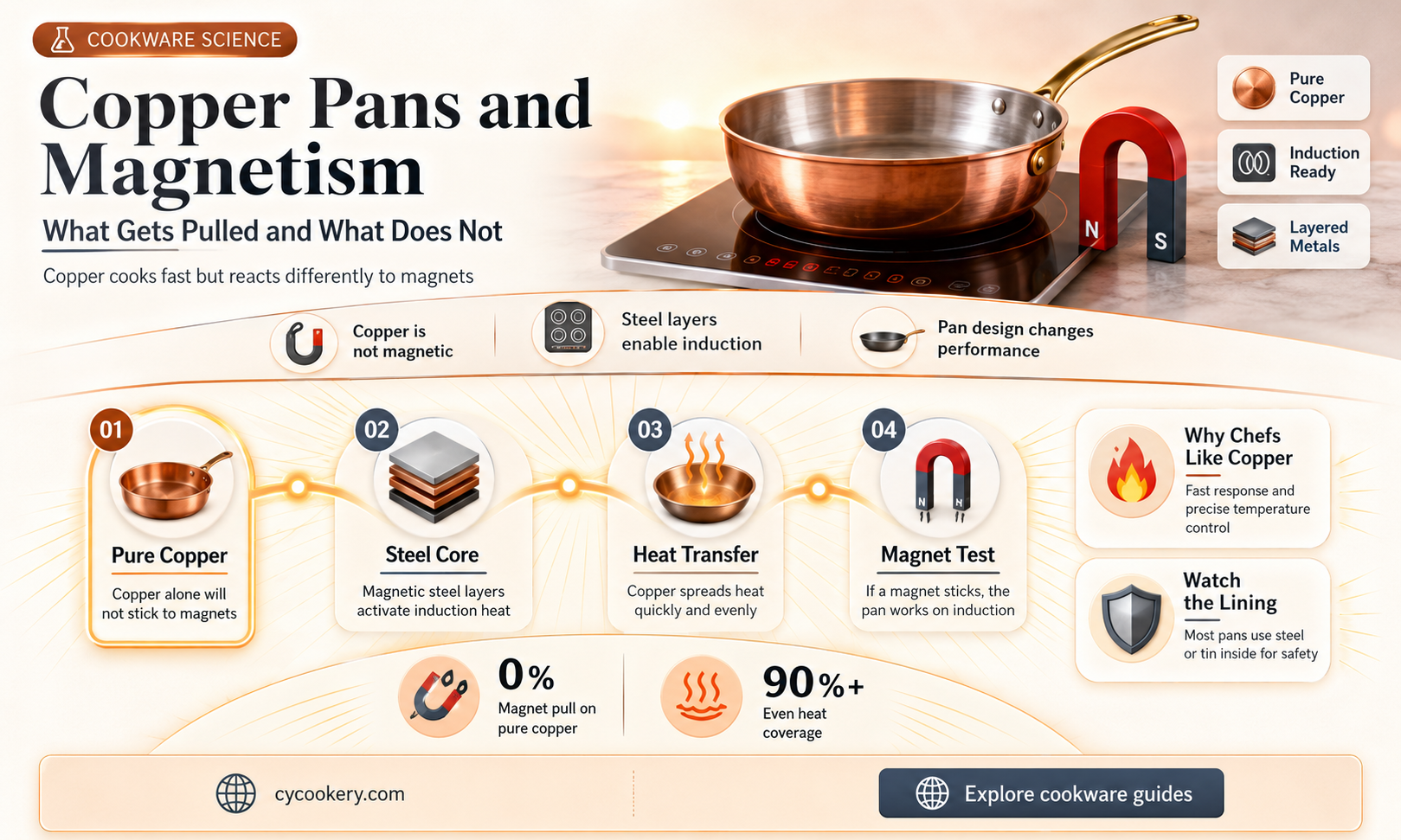 are copper pans magnetic