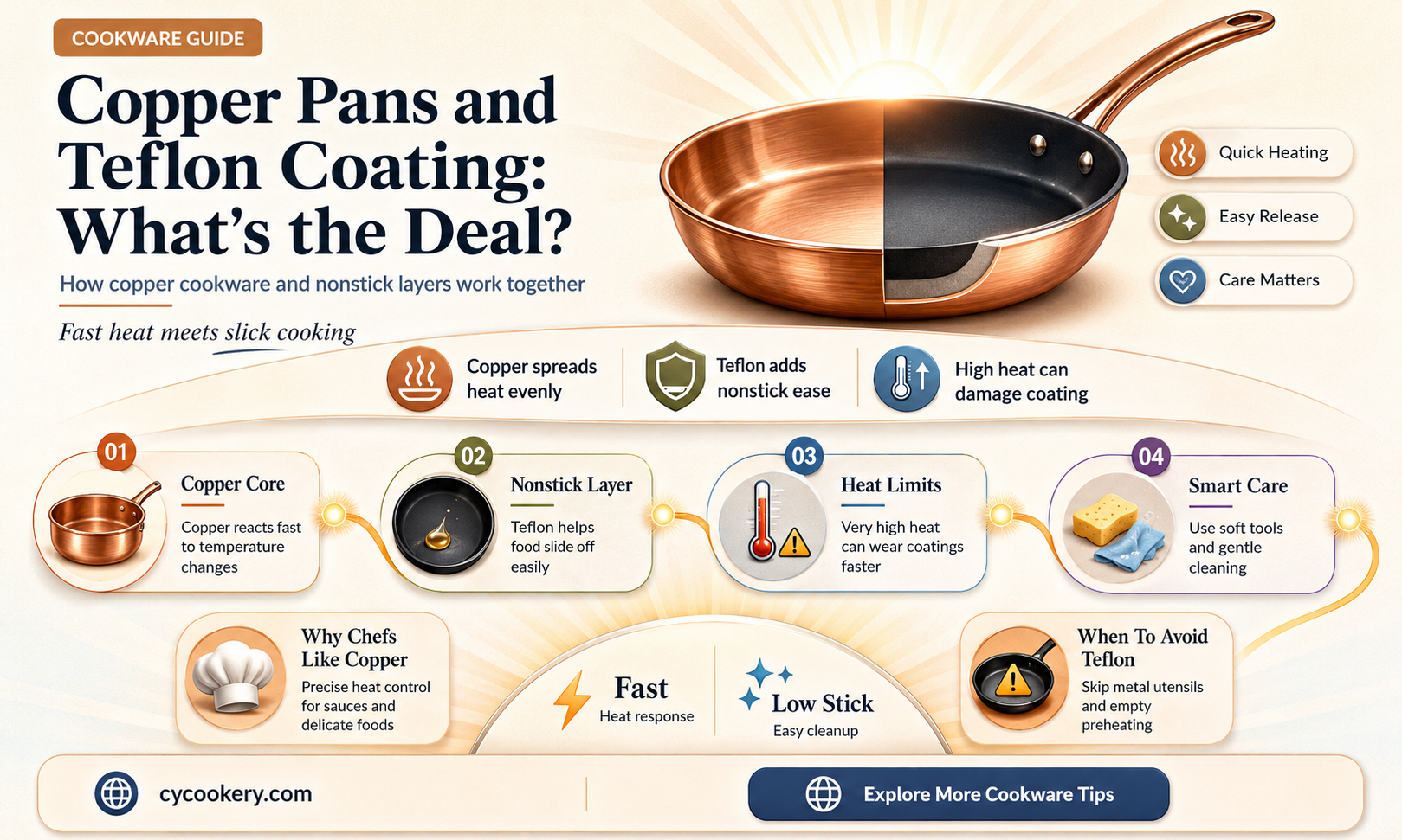 are copper pans teflon coated