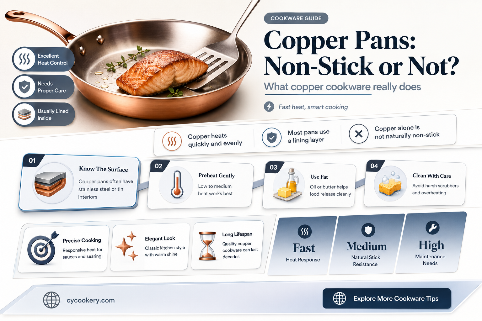 are copper pans non stick
