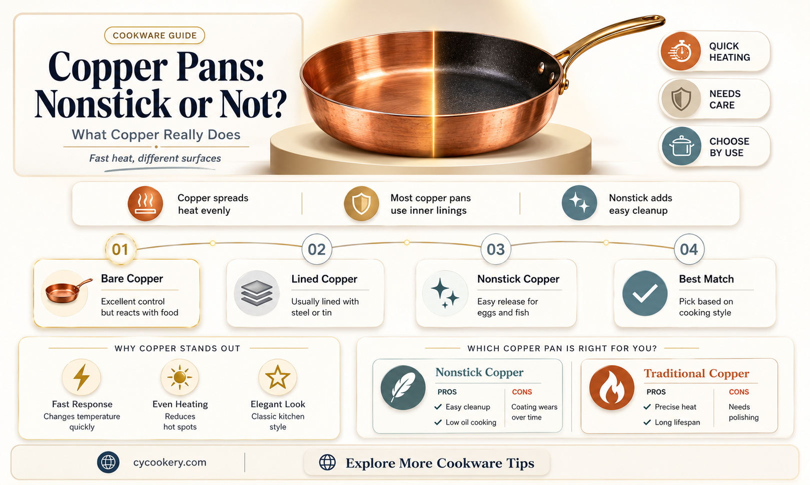are copper pans nonstick