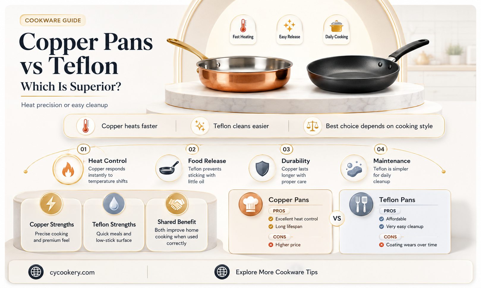 are copper pans better than teflon