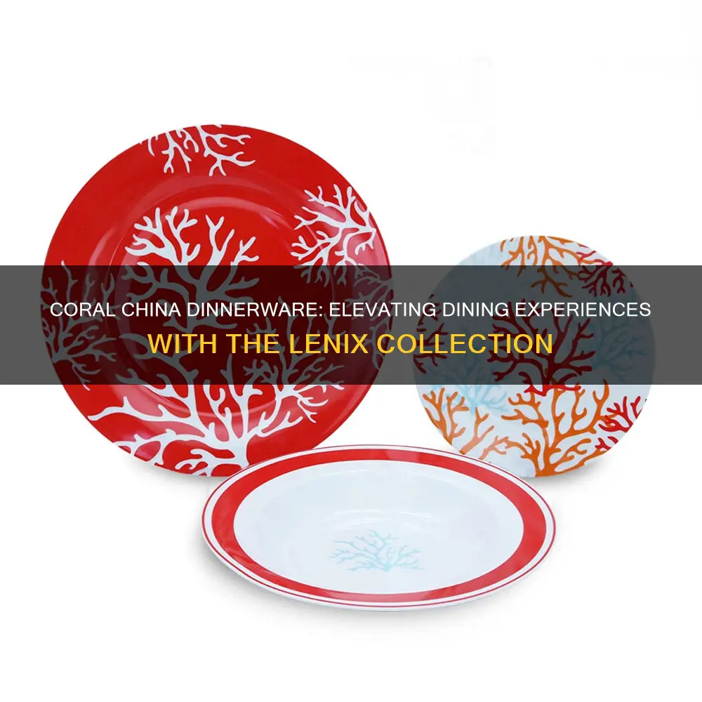 coral china dinnerware set lenix