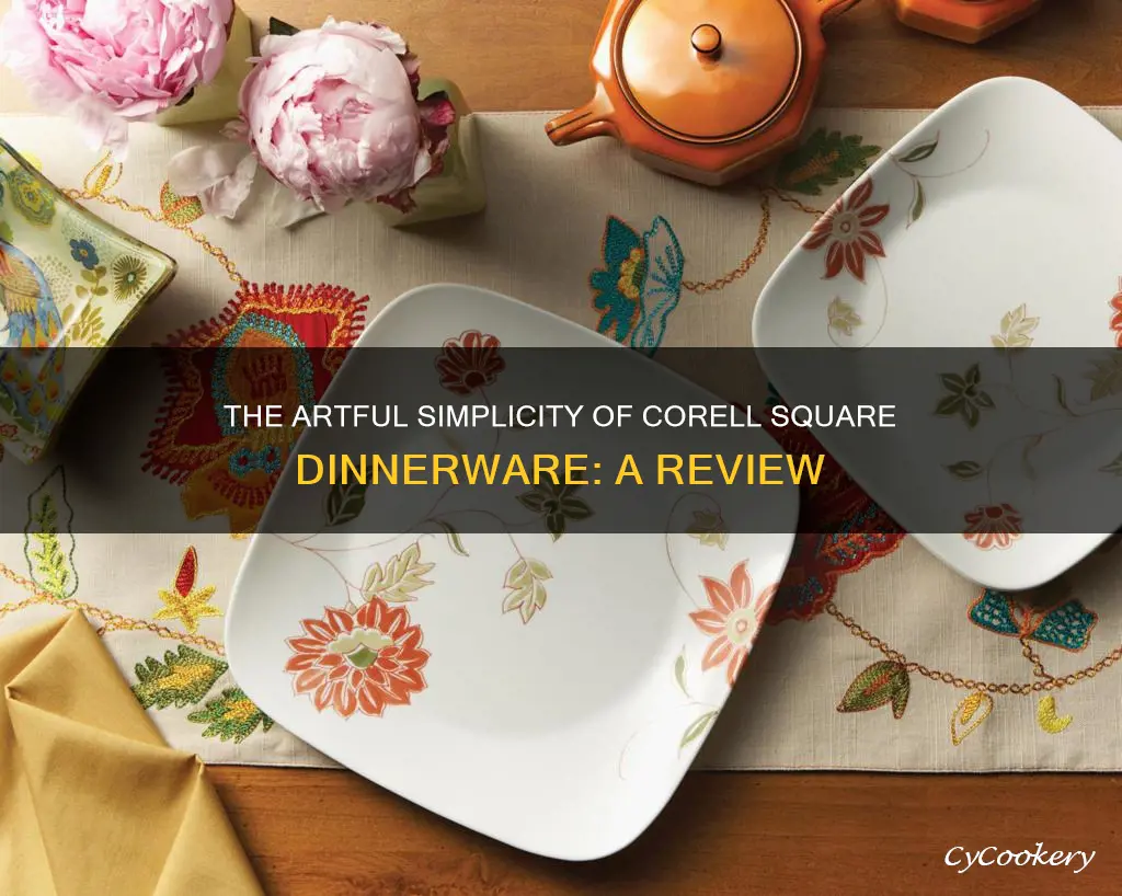 corell square dinnerware set simple lines