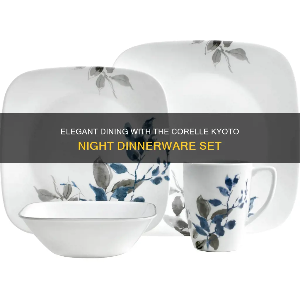 corelle 1119425 kyoto night square 16pc dinnerware set f 4