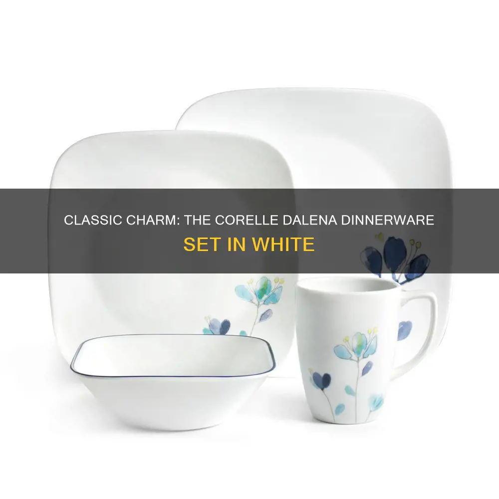 corelle 1127697 dalena dinnerware set white