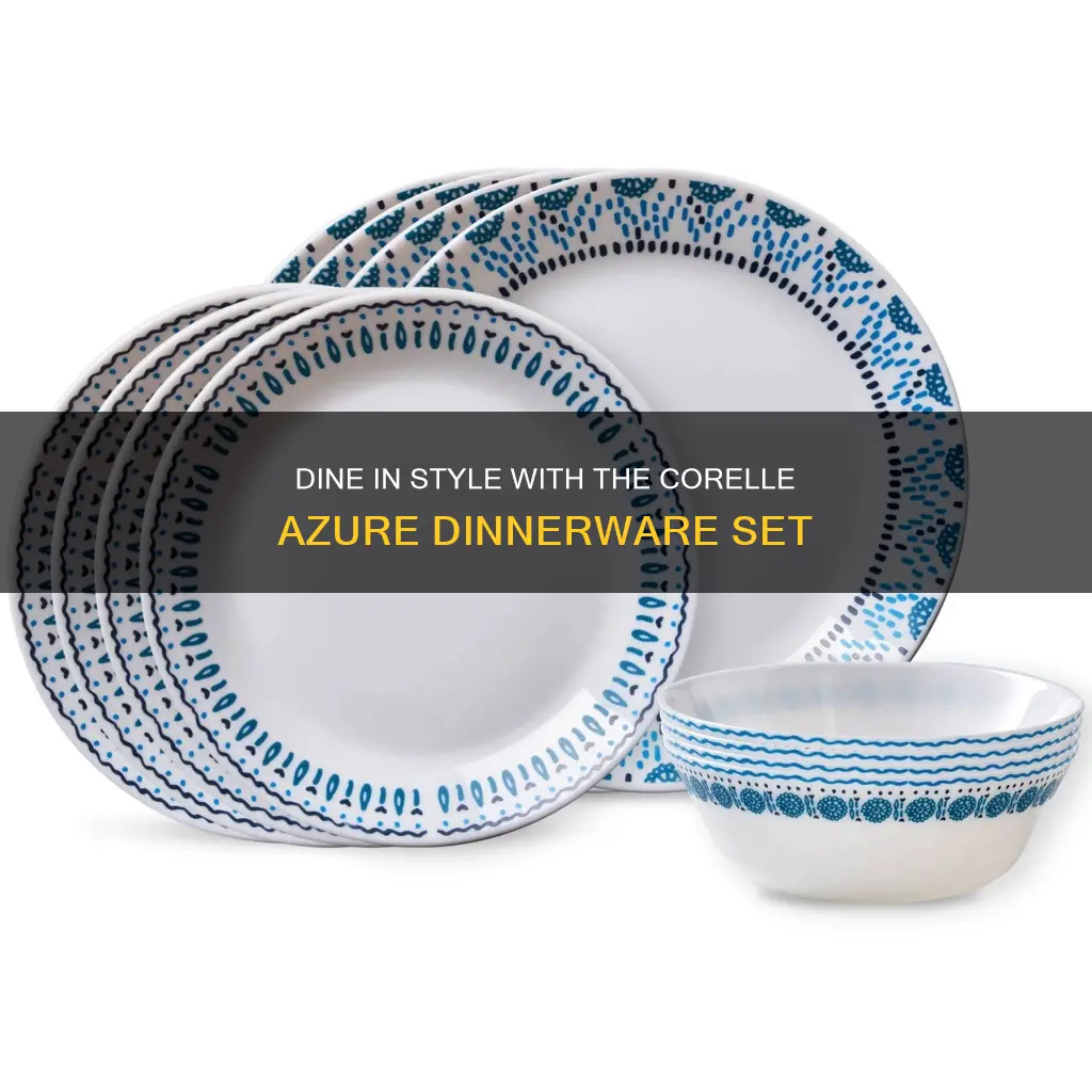 corelle 12pc glass azure everyday expressions dinnerware set