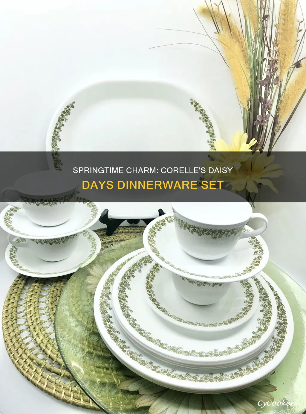 corelle 16 piece dinnerware set daisy days