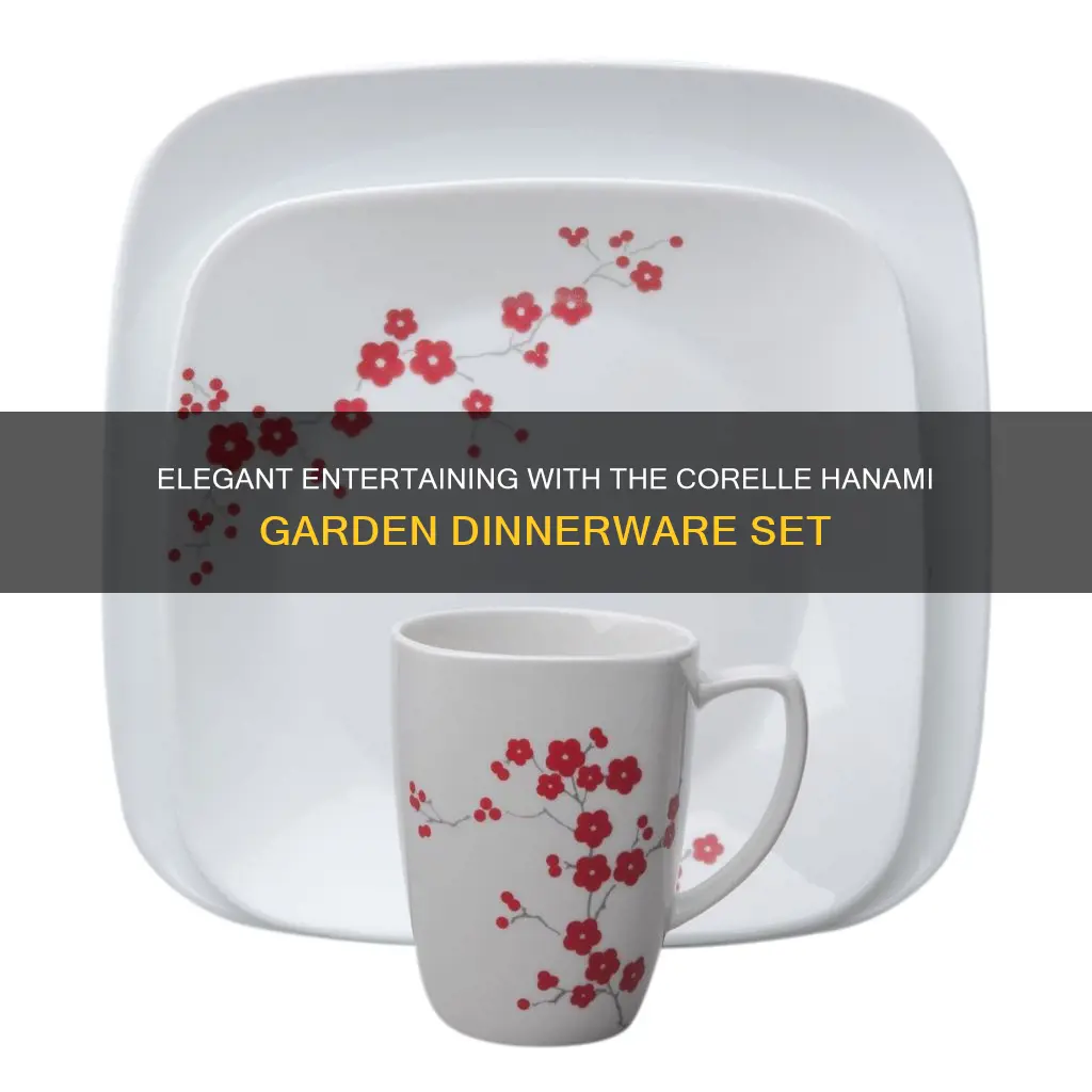 corelle 16 piece dinnerware set hanami garden white