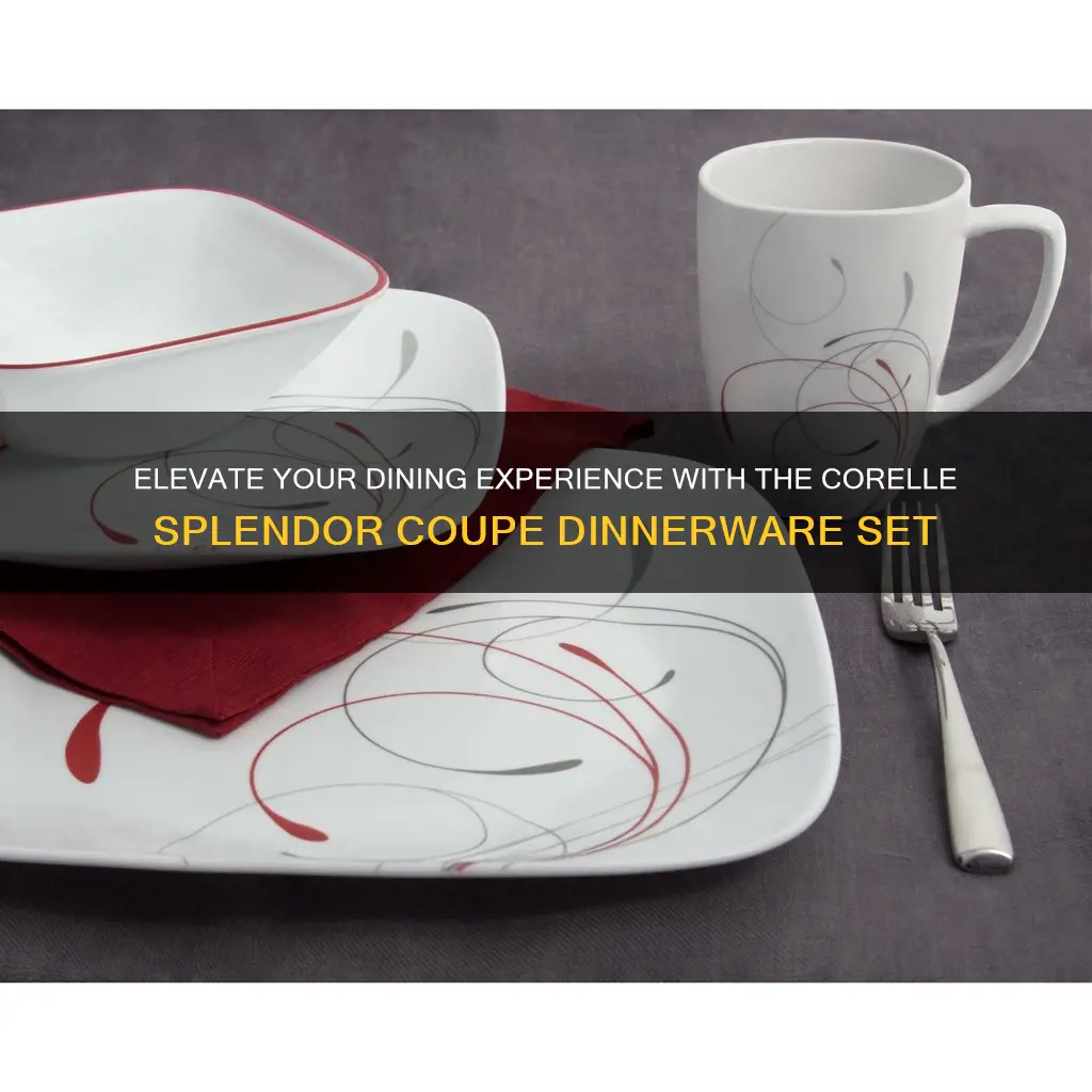 corelle 16 piece splendor coupe livingware dinnerware set red