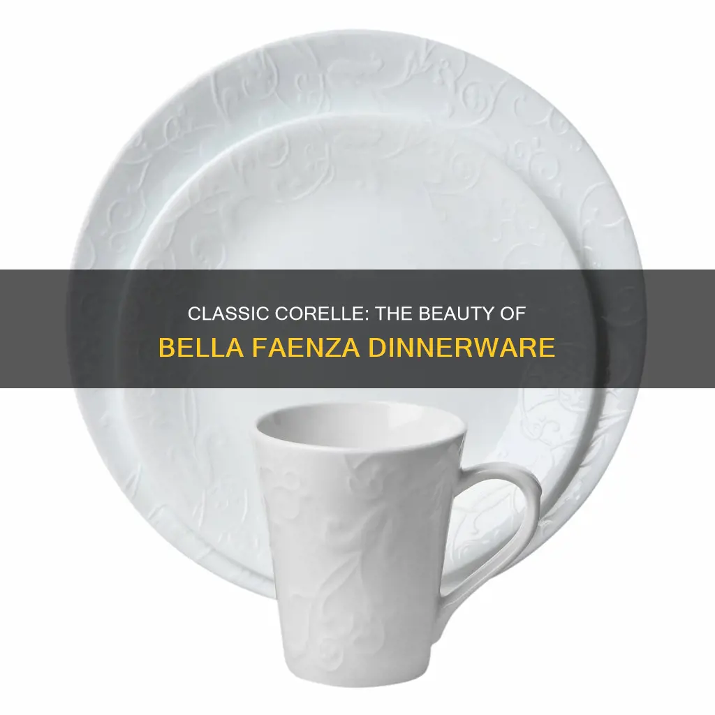 corelle bella faenza dinnerware set 18pc white