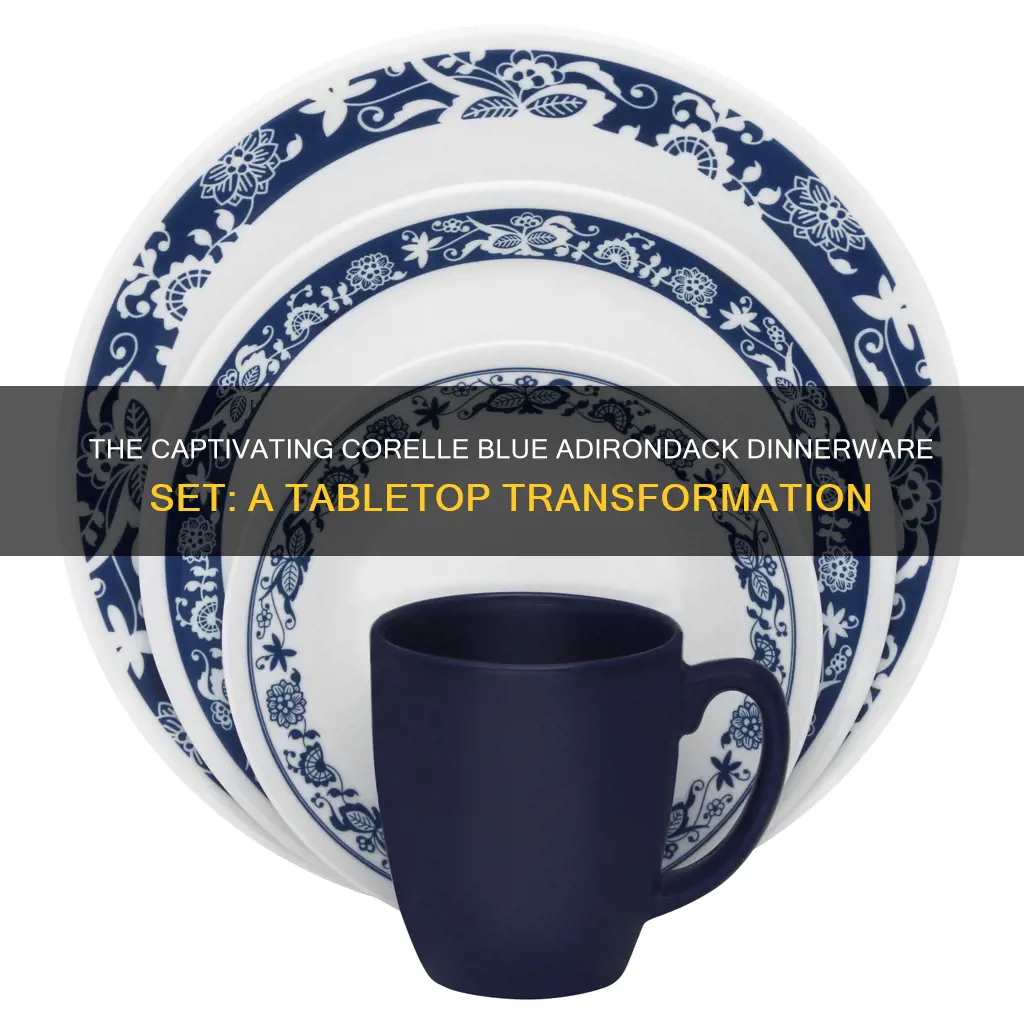 corelle blue adirondack dinnerware set