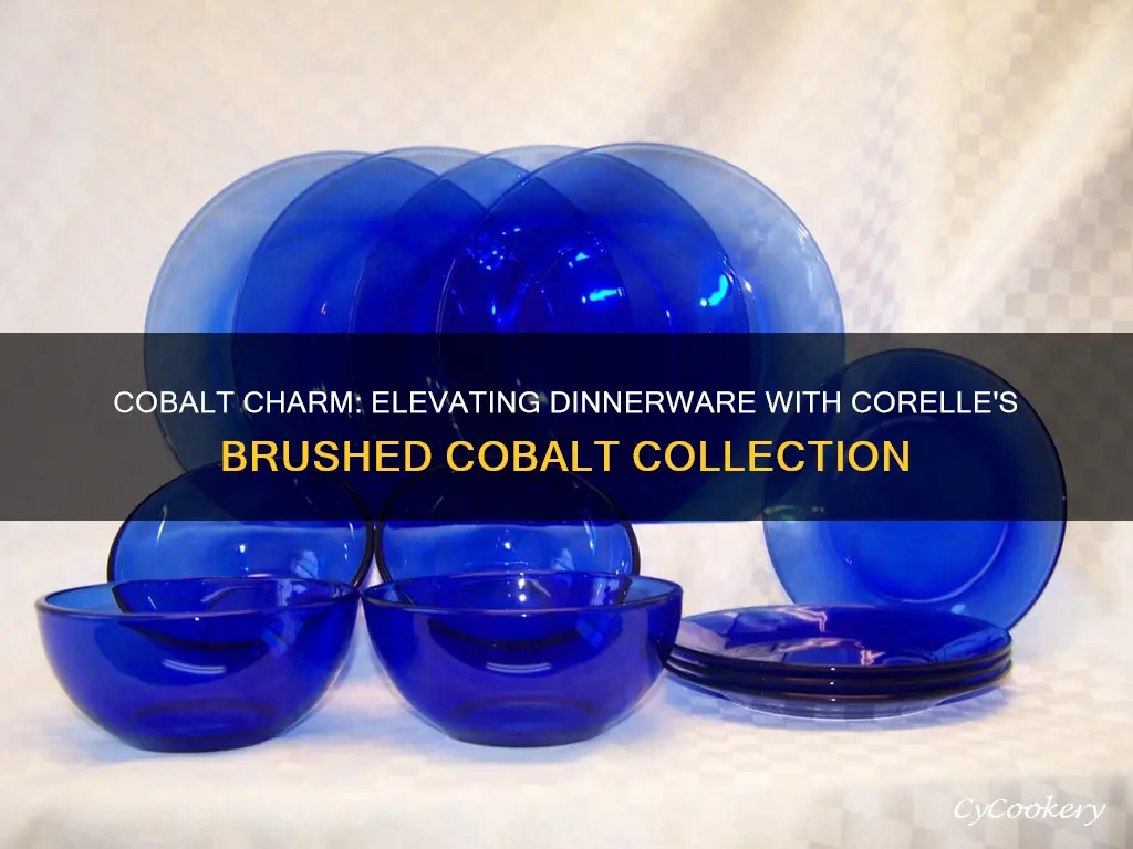 corelle brushed cobalt dinnerware set