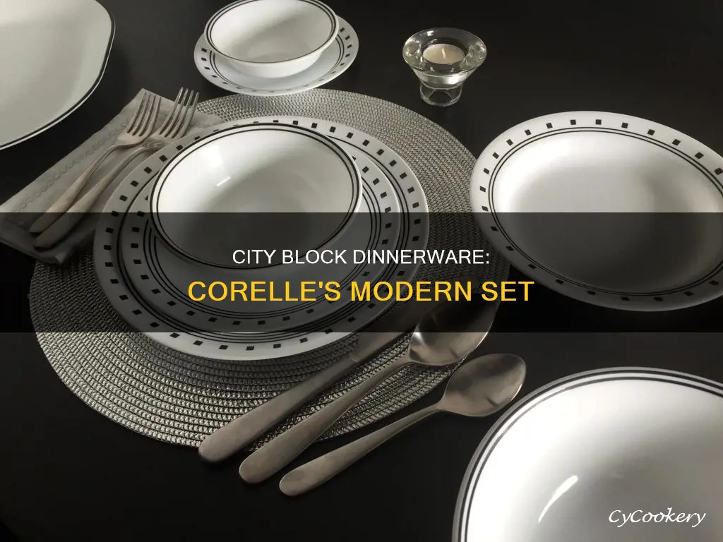 corelle city block dinnerware set