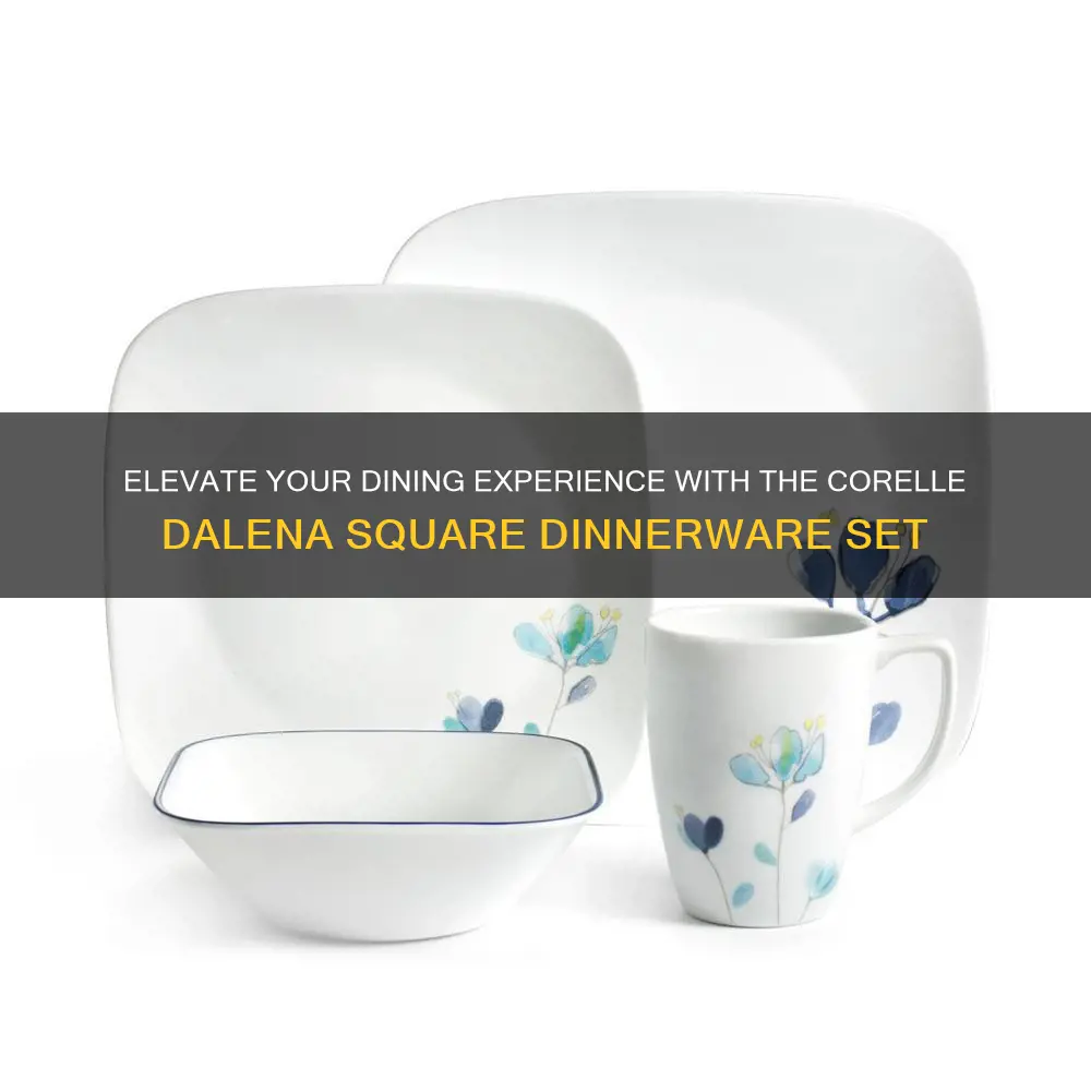 corelle dalena square 16 piece dinnerware set dalena 16 white