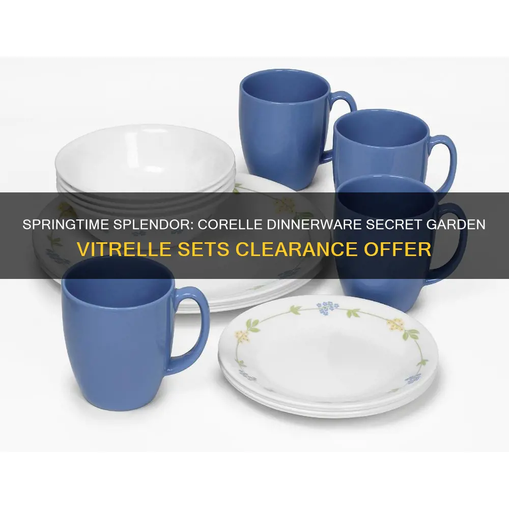 corelle dinnerware secret garden vitrelle sets clearance