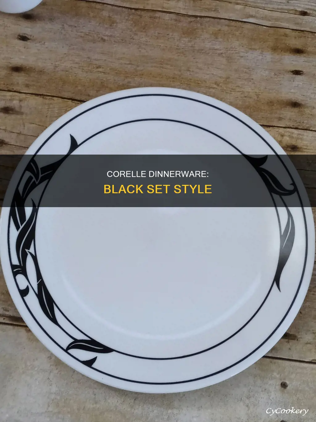 corelle dinnerware set black