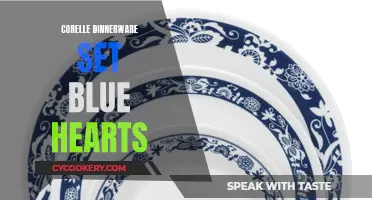 Charming Corelle Dinnerware Set in Blue Hearts Pattern: A Tabletop Delight