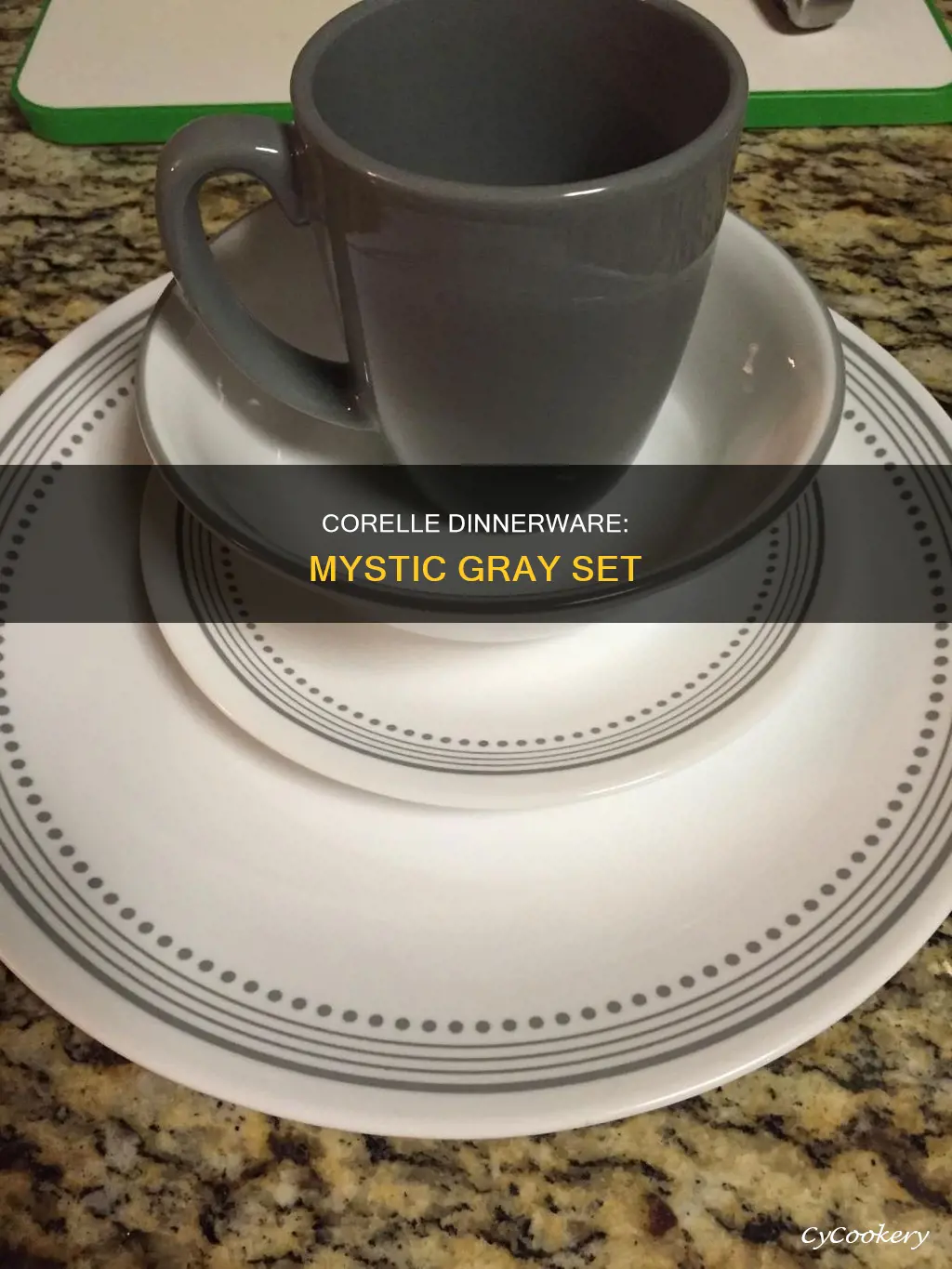 corelle dinnerware set mystic gray