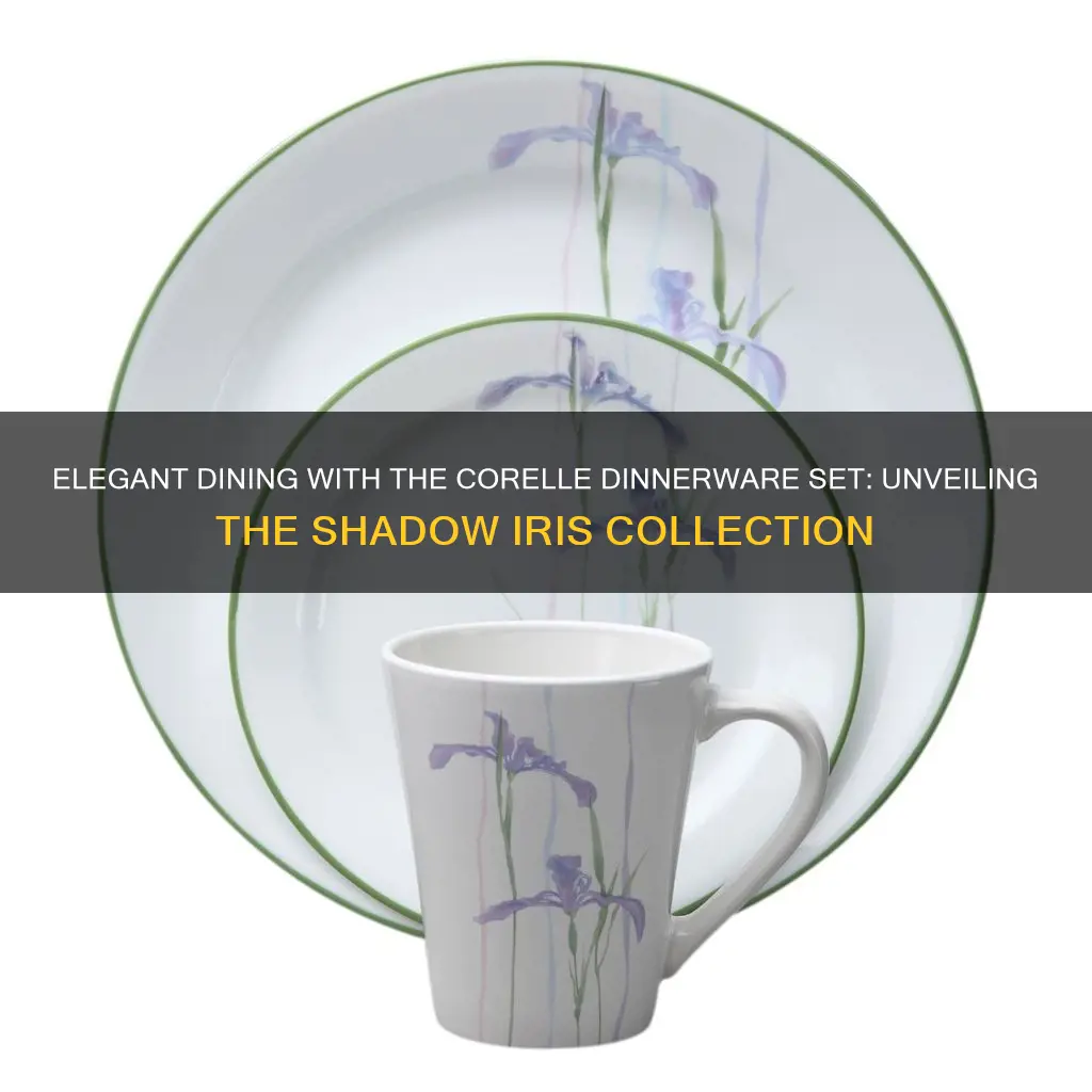 corelle dinnerware set shadow iris