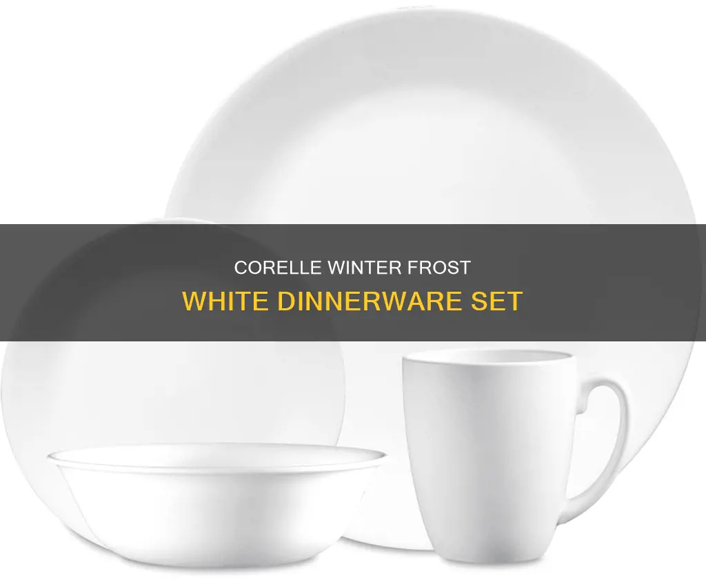 corelle dinnerware set winter frost white