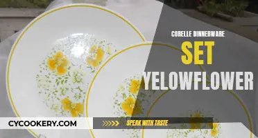 Sunny Delight: Corelle Dinnerware Set with a Cheerful Yellow Flower Design