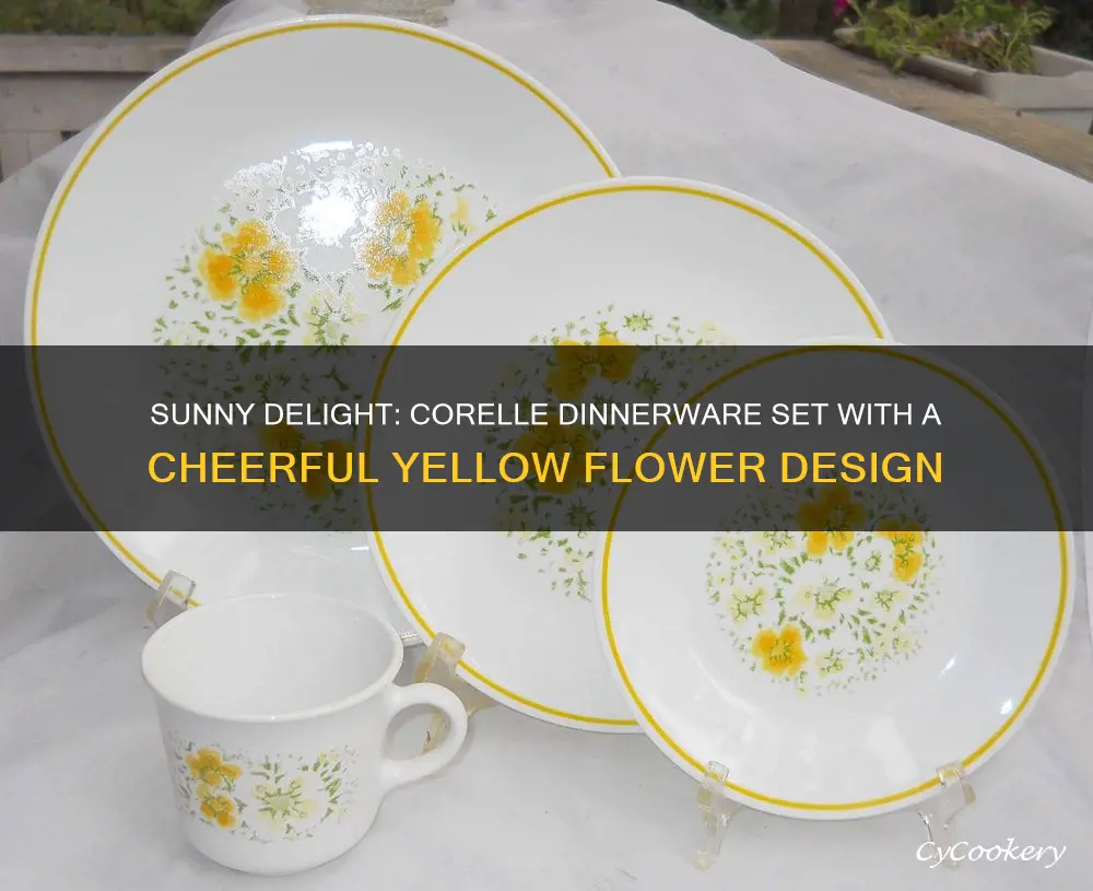 corelle dinnerware set yelowflowers