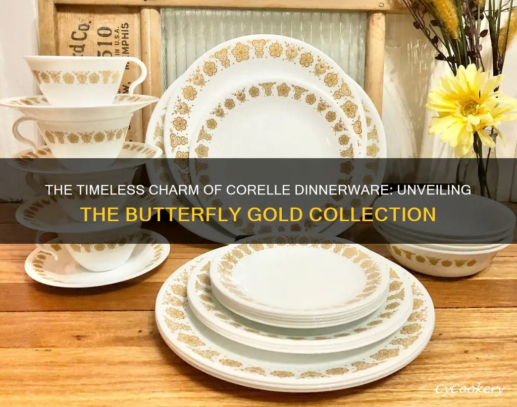 corelle dinnerware sets butterfly gold