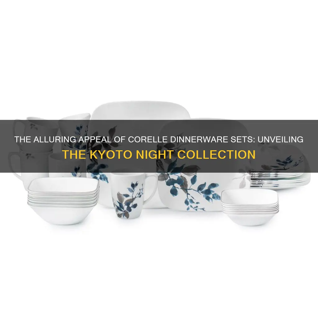 corelle dinnerware sets kyoto night