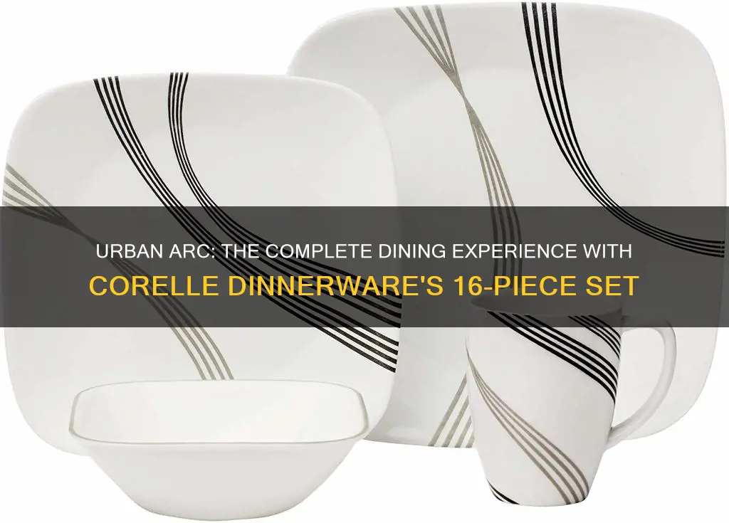 corelle dinnerware urban arc 16 piece set