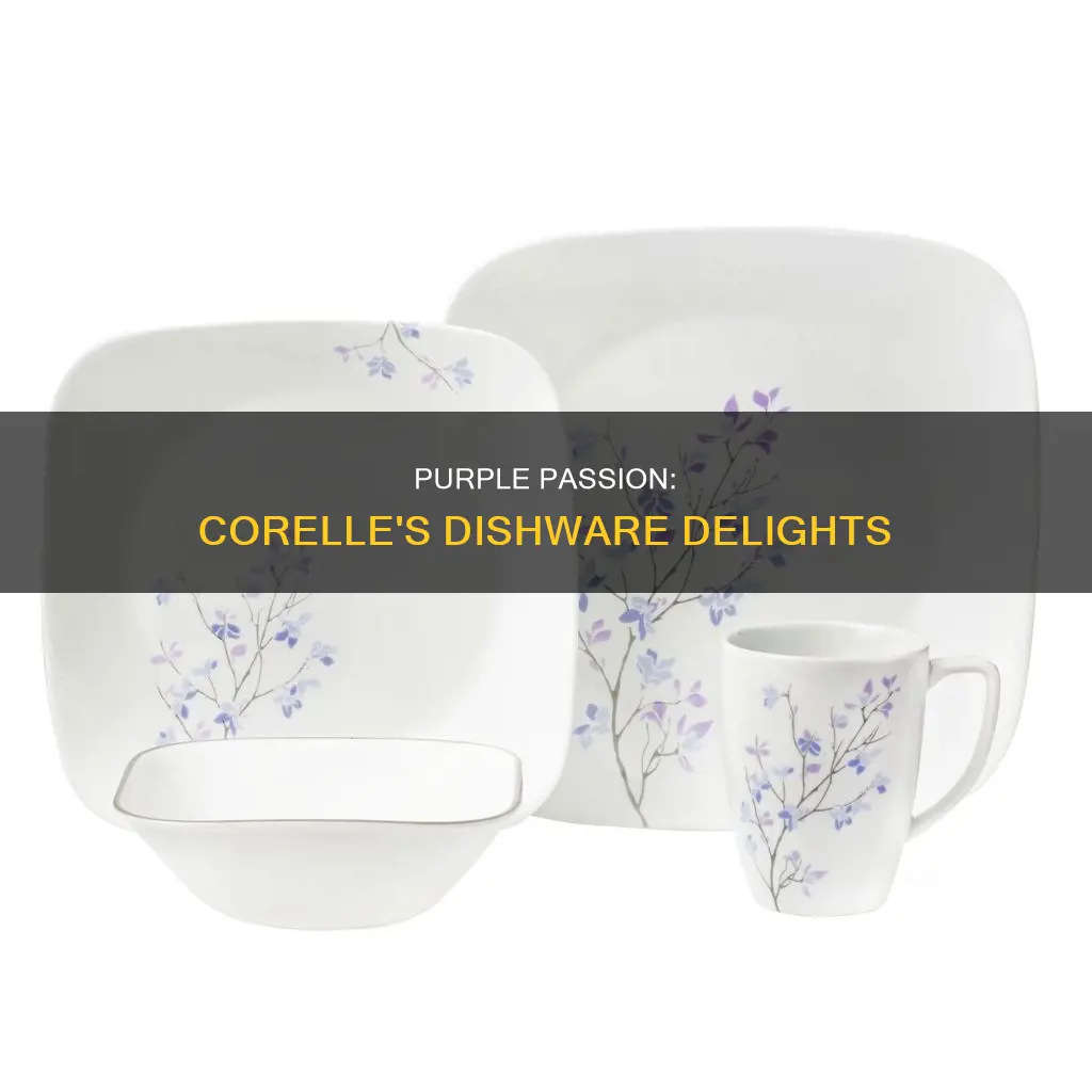 corelle dishes purple