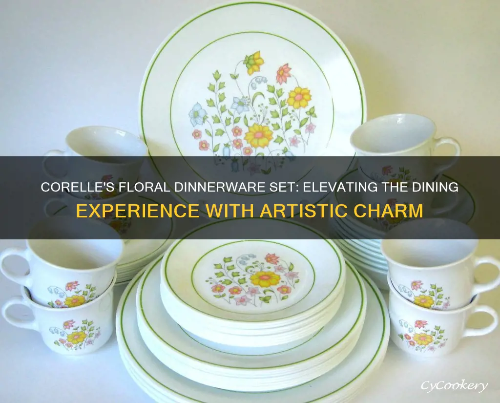 corelle floral dinnerware set