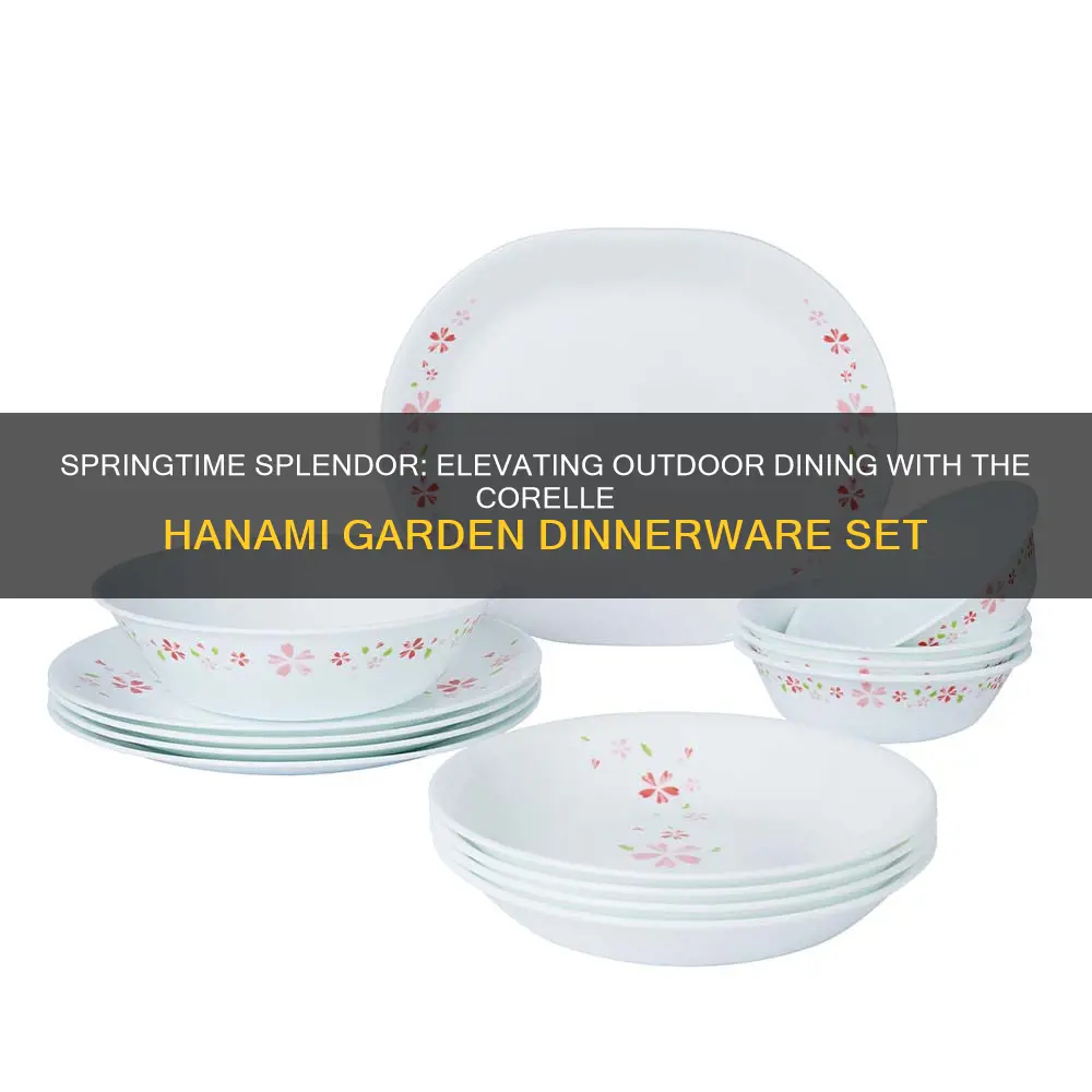 corelle hanami garden 16 piece dinnerware set service for 4