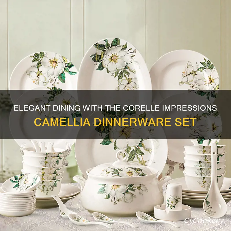 corelle impressions camellia 16 piece dinnerware set