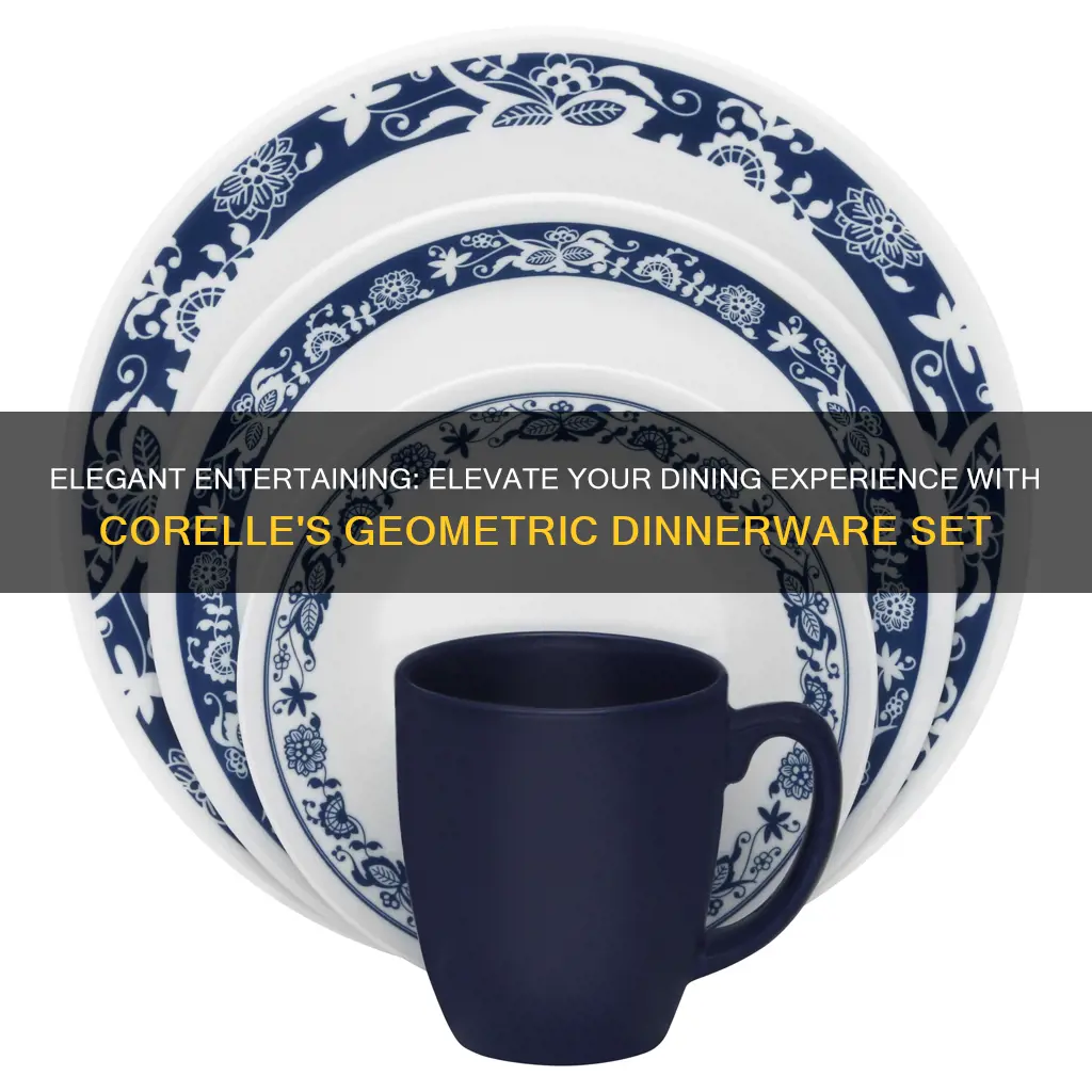 corelle livingware 16 piece dinnerware set geometric