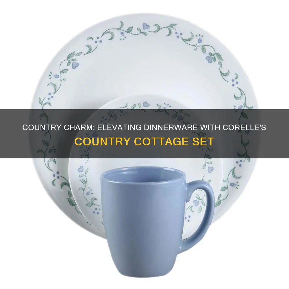 corelle livingware 16pc dinnerware set country cottage