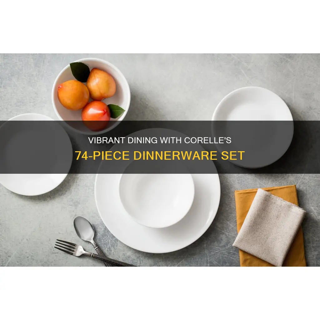 corelle livingware 74 piece dinnerware set multiple colors