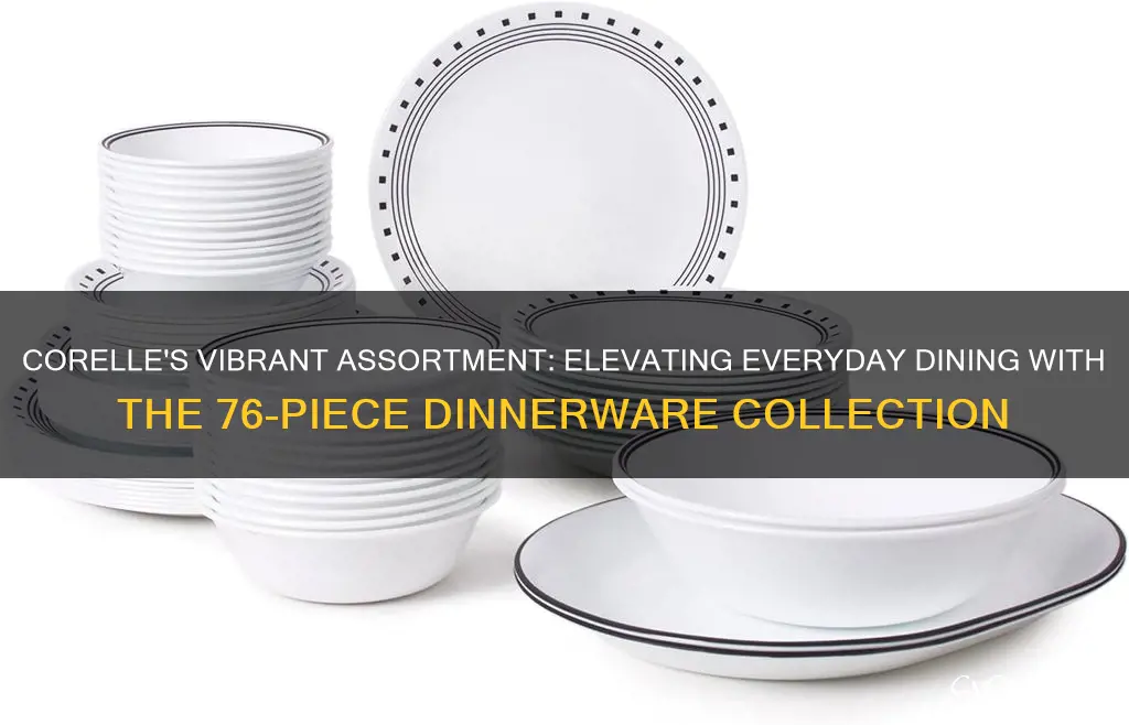 corelle livingware 76 piece dinnerware set assorted patterns