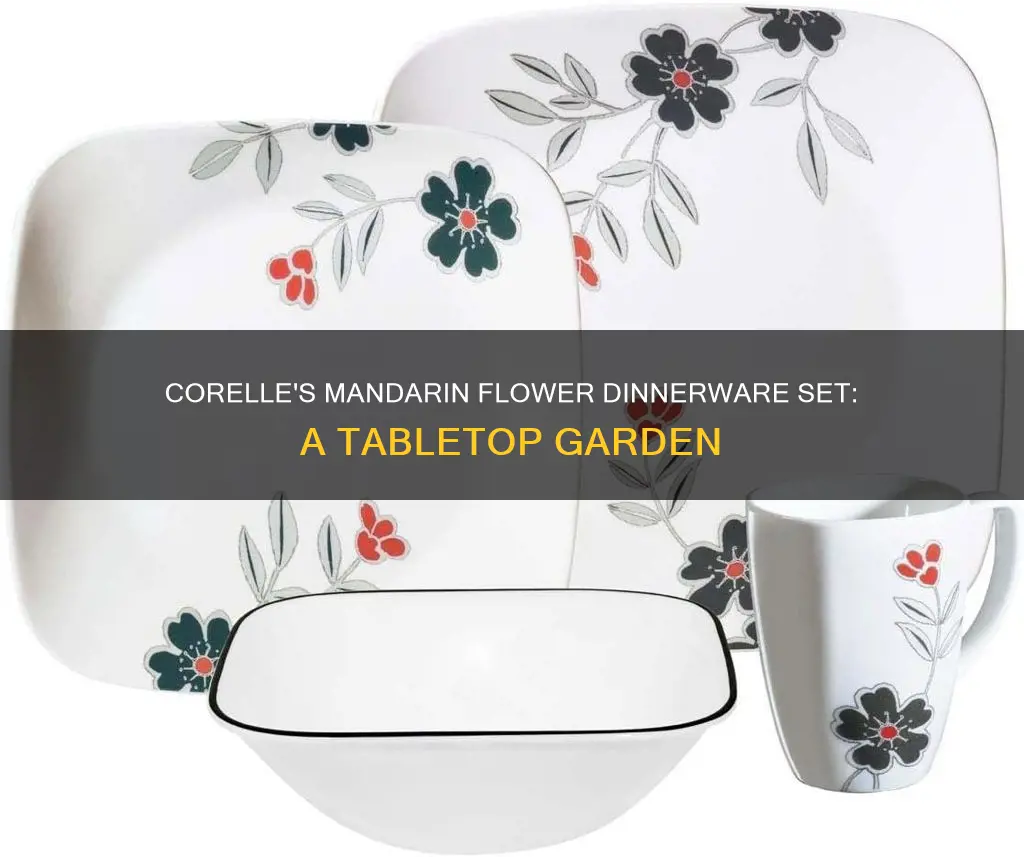 corelle mandarin flower dinnerware set