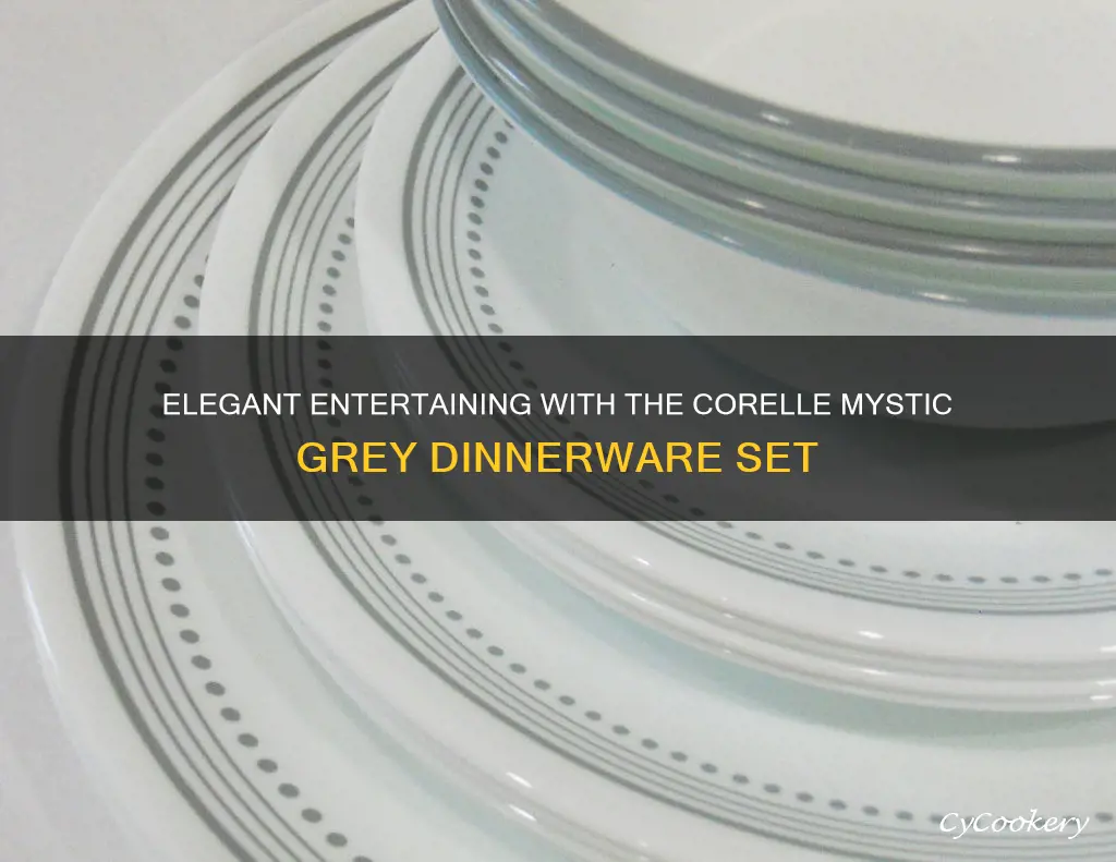 corelle mystic grey dinnerware set 16-pc