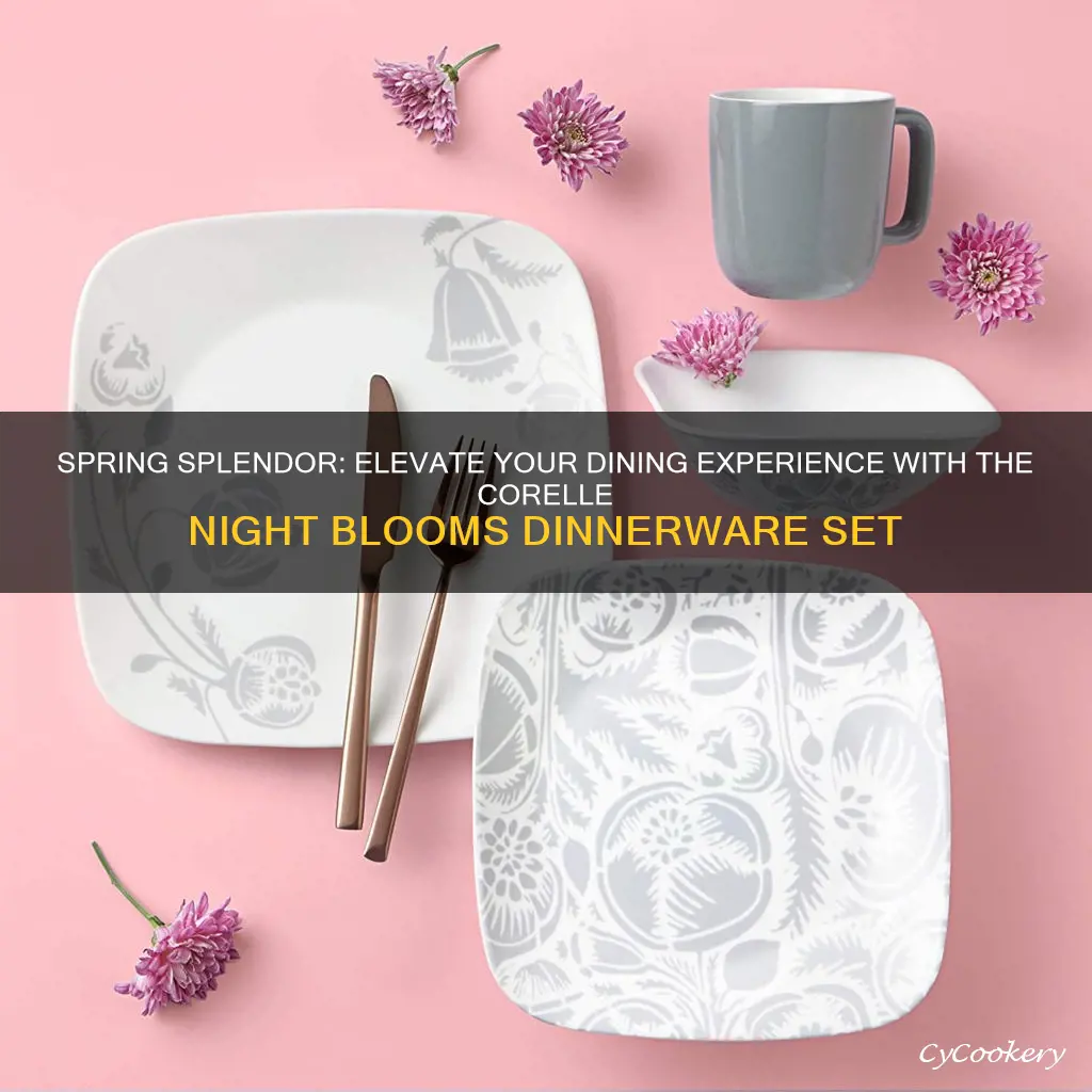 corelle night blooms 16 pc dinnerware set