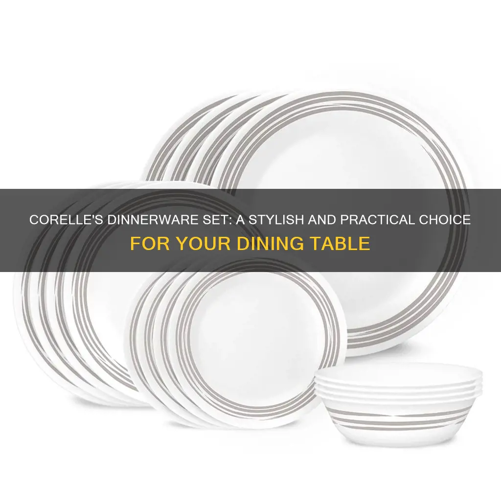 corelle payden dinnerware set service for 4