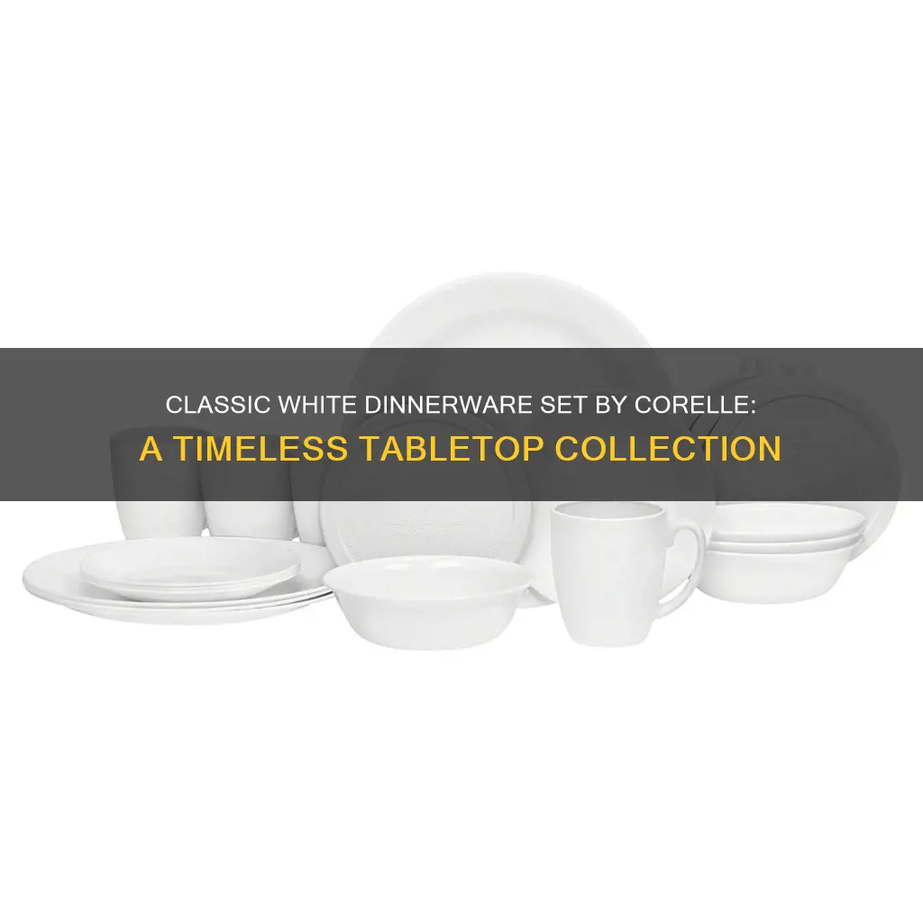 corelle plain white dinnerware set for 20.00